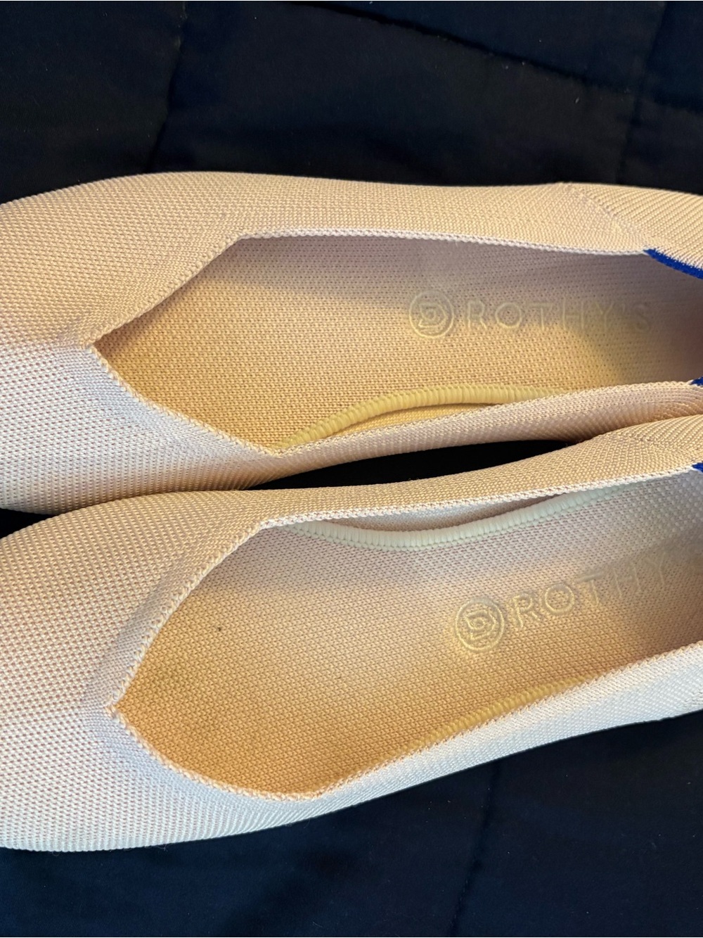 Rothy's Women's Cream Knit Slip-On Flats